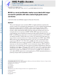 Cover page: MCM3 is a novel proliferation marker associated with longer survival for patients with tubo-ovarian high-grade serous carcinoma