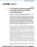 Cover page: A TILLING by sequencing approach to identify induced mutations in sunflower genes