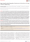 Cover page: Improving Microbial Biogasoline Production in Escherichia coli Using Tolerance Engineering