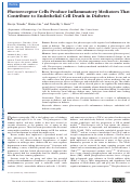 Cover page: Photoreceptor Cells Produce Inflammatory Mediators That Contribute to Endothelial Cell Death in DiabetesDiabetes-Induced Inflammation in Photoreceptors
