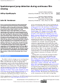 Cover page: Spatiotemporal jump detection during continuous film viewing