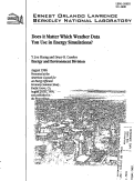 Cover page: Does It Matter Which Weather Data You Use in Energy Simulations?