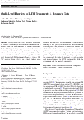 Cover page: Multi-Level Barriers to LTBI Treatment: A Research Note