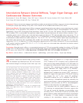 Cover page: Interrelations Between Arterial Stiffness, Target Organ Damage, and Cardiovascular Disease Outcomes