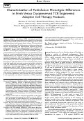 Cover page: Characterization of Postinfusion Phenotypic Differences in Fresh Versus Cryopreserved TCR Engineered Adoptive Cell Therapy Products