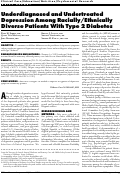 Cover page: Underdiagnosed and undertreated depression among racially/ethnically diverse patients with type 2 diabetes.