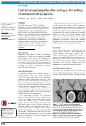 Cover page: Contrast encephalopathy after coiling in the setting of obstructive sleep apnoea