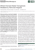 Cover page: Efficient Nonviral Stable Transgenesis Mediated by Retroviral Integrase