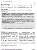 Cover page: Continuous chest compressions with asynchronous ventilations increase carotid blood flow in the perinatal asphyxiated lamb model