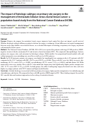 Cover page: The impact of histologic subtype on primary site surgery in the management of metastatic lobular versus ductal breast cancer: a population based study from the National Cancer Database (NCDB).