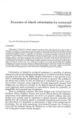 Cover page: Processes of island colonization by terrestrial organisms