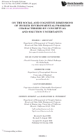 Cover page: On the social and cognitive dimensions of wicked environmental problems characterized by conceptual and solution uncertainty