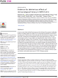 Cover page: Evidence for deleterious effects of immunological history in SARS-CoV-2