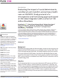 Cover page: Evaluating the impact of social determinants, conditional cash transfers and primary health care on HIV/AIDS: Study protocol of a retrospective and forecasting approach based on the data integration with a cohort of 100 million Brazilians