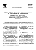 Cover page: A density functional theory of the Fermi contact contribution to the nuclear spin-spin coupling constant