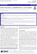 Cover page: Giant mucinous cystadenoma: a case report