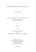 Cover page: Statistical Methods for Dose-Response Assays