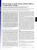 Cover page: Rational design of potent domain antibody inhibitors of amyloid fibril assembly