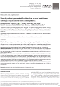 Cover page: Use of patient-generated health data across healthcare settings: implications for health systems.