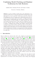 Cover page: Combining Model Checking and Runtime Verification for Safe Robotics