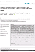 Cover page: Host and geographic barriers shape the competition, coexistence, and extinction patterns of influenza A (H1N1) viruses