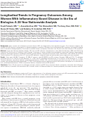 Cover page: Longitudinal Trends in Pregnancy Outcomes Among Women With Inflammatory Bowel Disease in the Era of Biologics: A 20-Year Nationwide Analysis.