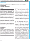 Cover page: Lowering metabolic rate mitigates muscle atrophy in western fence lizards