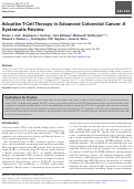 Cover page: Adoptive T-Cell Therapy in Advanced Colorectal Cancer: A Systematic Review