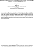 Cover page: Non-native English Speakers Are Not Disadvantageous in Humor Appreciation, but Detection, Compared with Native Speakers