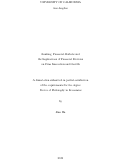 Cover page: Banking, Financial Markets and the Implications of Financial Frictions on Firm Innovation and Growth