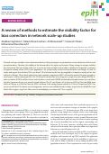 Cover page: A review of methods to estimate the visibility factor for bias correction in network scale-up studies