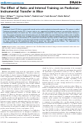 Cover page: The Effect of Ratio and Interval Training on Pavlovian-Instrumental Transfer in Mice