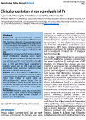 Cover page: Clinical presentation of verruca vulgaris in HIV