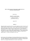 Cover page: Built on Rock or Sand? The Stability of Religiosity and Attitudes Towards Abortion