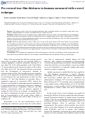 Cover page: Pre-corneal tear film thickness in humans measured with a novel technique