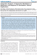 Cover page: Integrative Analysis of Epigenetic Modulation in Melanoma Cell Response to Decitabine: Clinical Implications