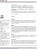 Cover page: Improving cardiac rehabilitation patient adherence via personalized interventions.