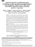 Cover page: Lentiviral infection of proliferating brain macrophages in HIV and simian immunodeficiency virus encephalitis despite sterile alpha motif and histidine-aspartate domain-containing protein 1 expression
