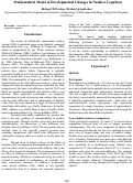 Cover page: Mathematical Model of Developmental Changes in Number Cognition