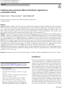 Cover page: Cardiovascular autonomic effects of electronic cigarette use: a systematic review