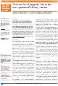 Cover page: The case for a ketogenic diet in the management of kidney disease