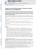 Cover page: Taking Stock of the CSHCN Screener: A Review of Common Questions and Current Reflections