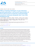 Cover page: Effects of feeding lubabegron on gas emissions, growth performance, and carcass characteristics of beef cattle housed in small-pen environmentally monitored enclosures during the last 3 mo of the finishing period