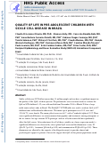 Cover page: Quality of life in pre-adolescent children with sickle cell disease in Brazil.