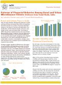 Cover page: Patterns of Financial Behavior Among Rural and Urban Microfinance Clients: Evidence from Tamil Nadu, India (Executive Summary)