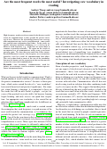 Cover page: Are the most frequent words the most useful? Investigating core vocabulary in reading