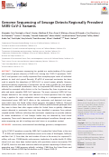 Cover page: Genome Sequencing of Sewage Detects Regionally Prevalent SARS-CoV-2 Variants