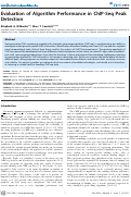 Cover page: Evaluation of Algorithm Performance in ChIP-Seq Peak Detection