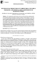 Cover page: Psychosocial predictors of current drug use, drug problems, and physical drug dependence in homeless women