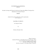 Cover page: Machine Learning with Keyword Analysis for Supporting Holistic Undergraduate Admissions in Computer Science